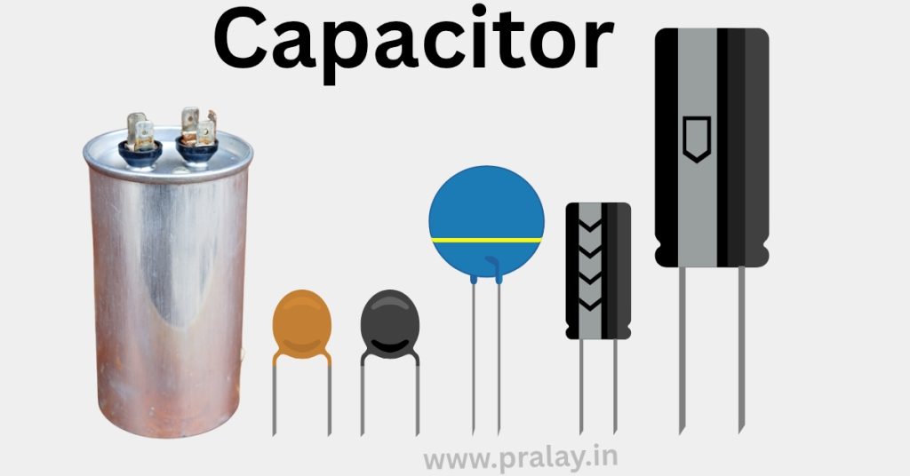 Photos of different types of capacitors
