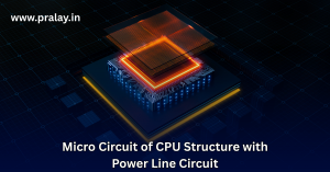 IC (Integrated Circuit) 5 Micro Circuit of CPU Structure with Power Line Circuit