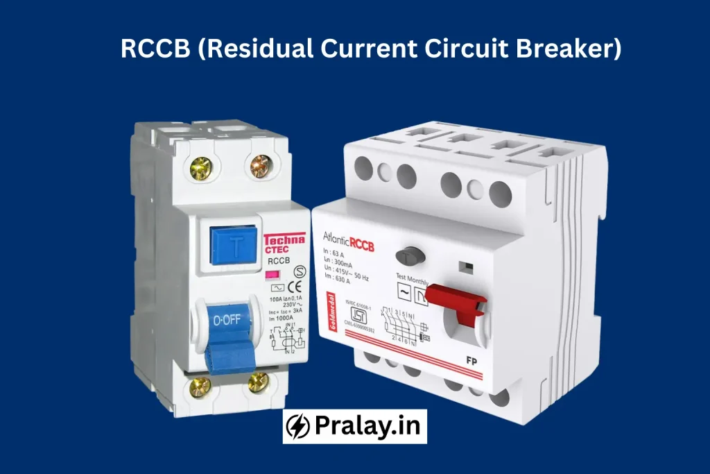 Two images of RCCB (Residual Current Circuit Breaker)