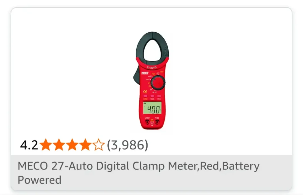 MECO 27-Auto Digital Clamp Metre 