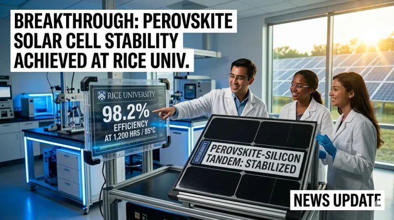 Rice University Researchers Solve Major Durability Issue in Perovskite Solar Cells